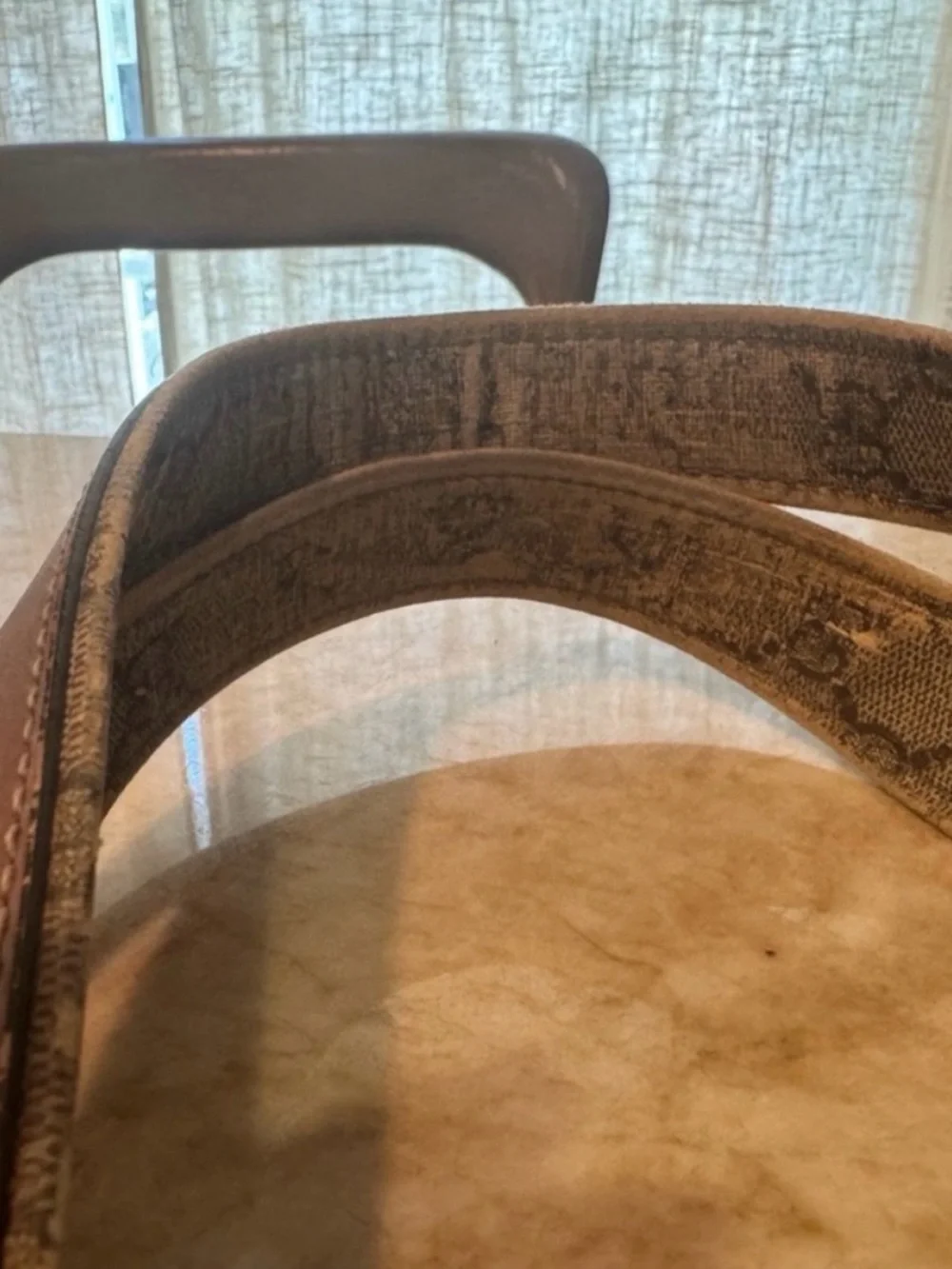 Gucci Brown/Beige GG Canvas Tote with Web Accent